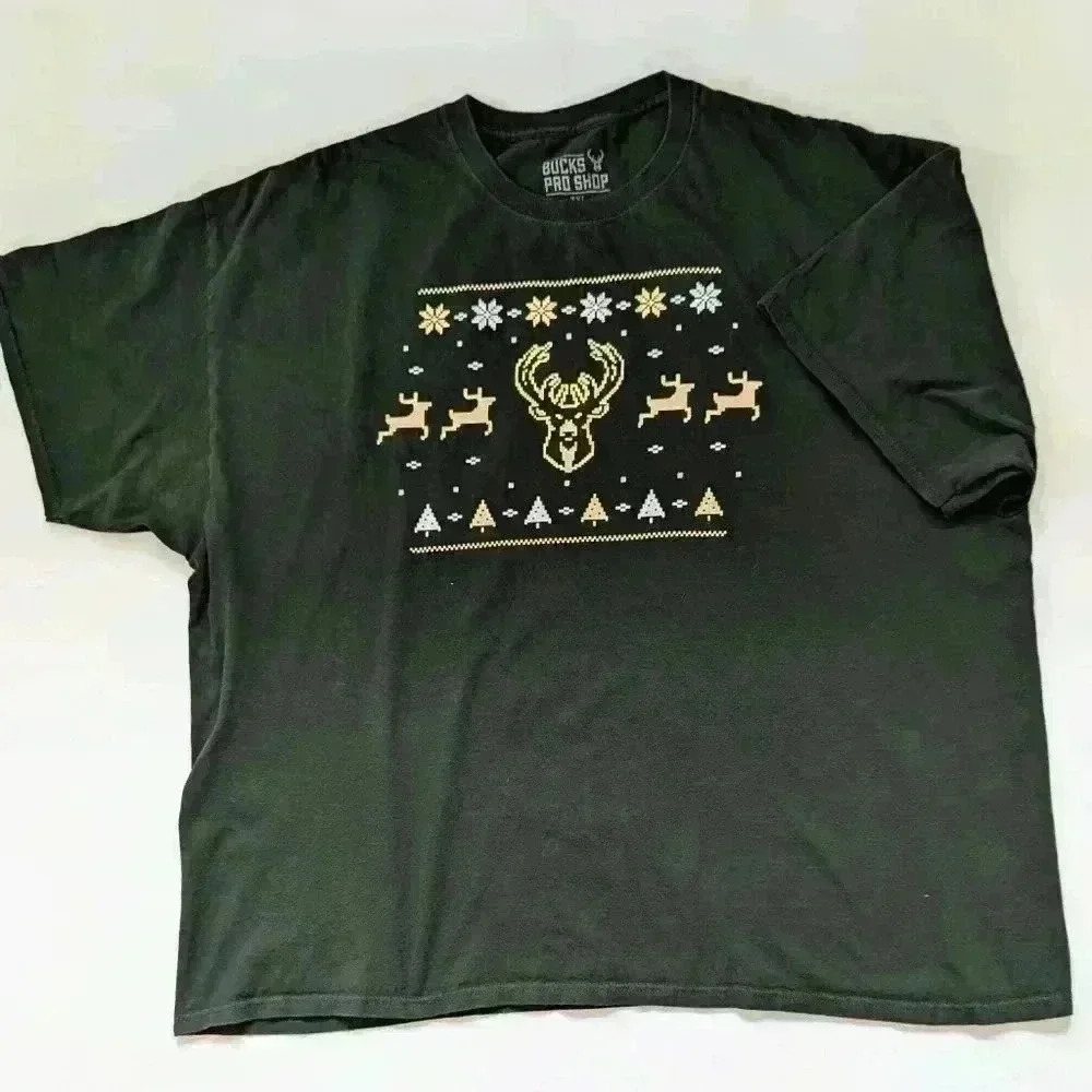 Milwaukee Bucks Green 'Fear The Deer' Tshirt Size 3XL